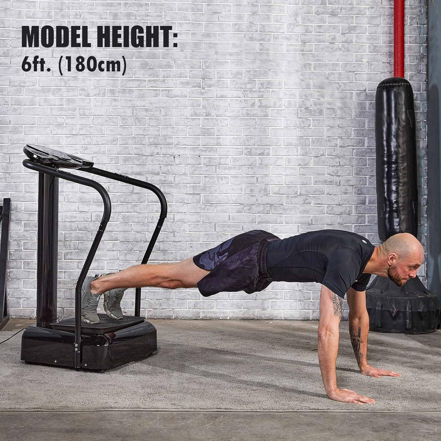 image2000W Whole Body Vibration Platform Exercise Machine with MP3 Player 180 Speed Levels Platform
