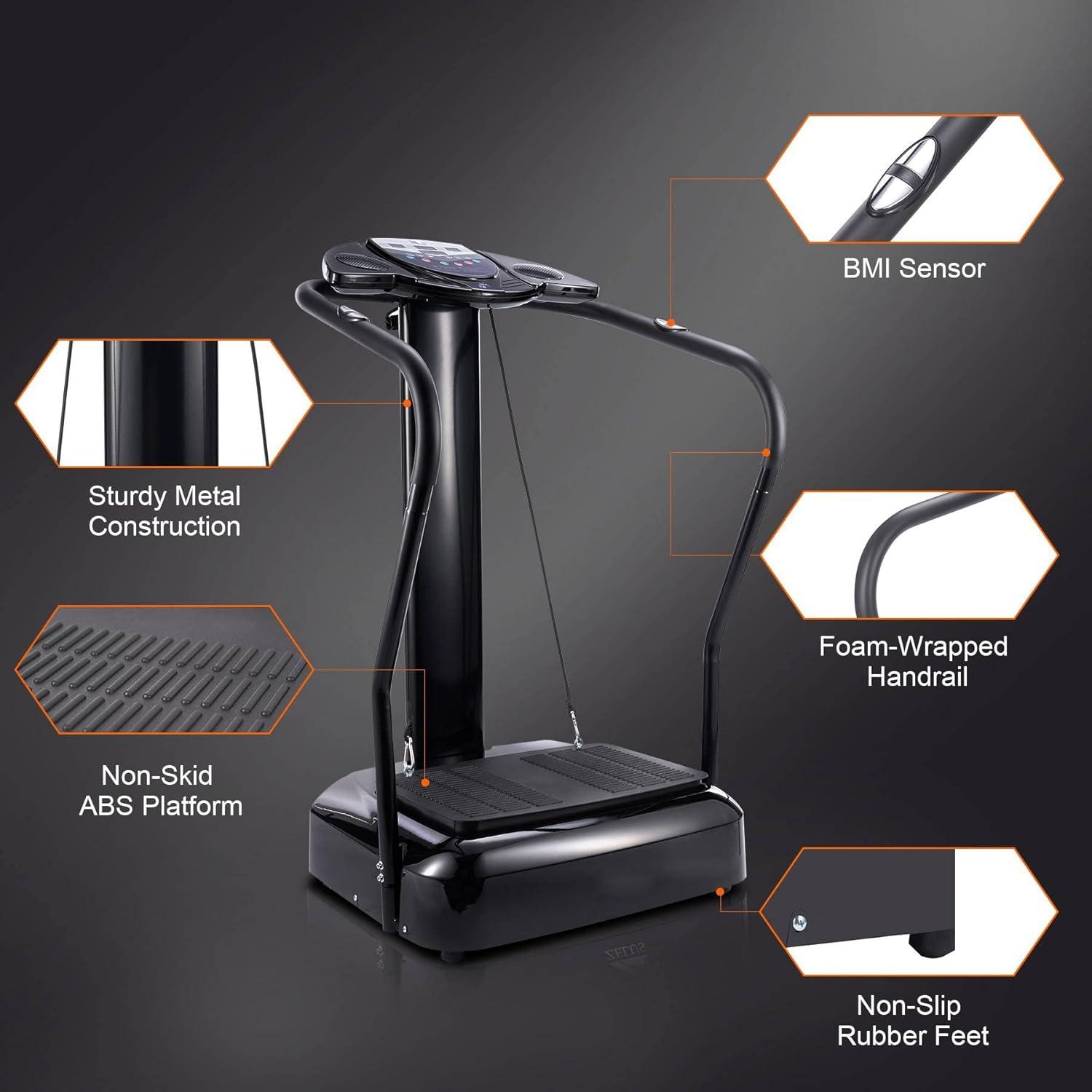 image2000W Whole Body Vibration Platform Exercise Machine with MP3 Player 180 Speed Levels Platform