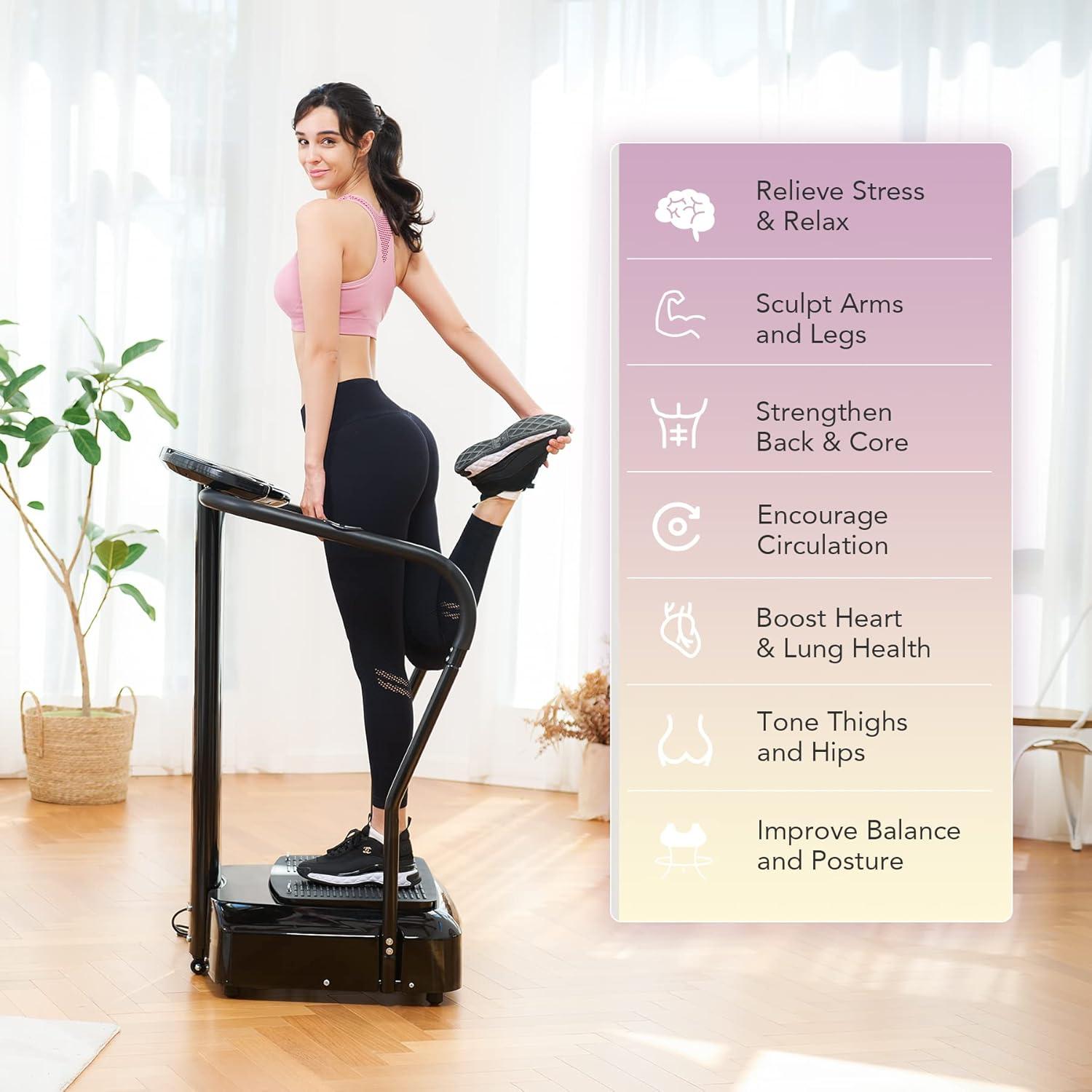 image2000W Whole Body Vibration Platform Exercise Machine with MP3 Player 180 Speed Levels Platform