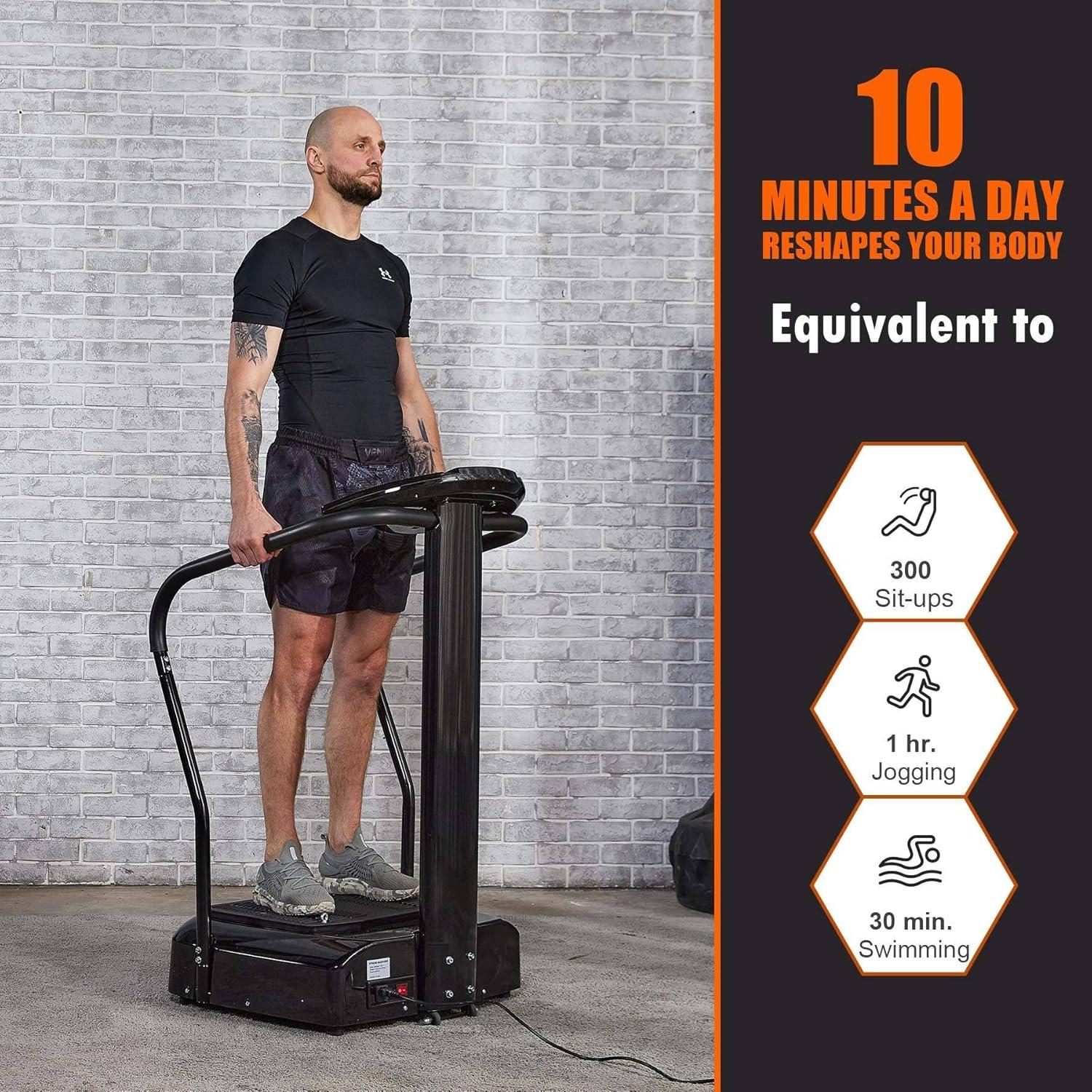 image2000W Whole Body Vibration Platform Exercise Machine with MP3 Player 180 Speed Levels Platform