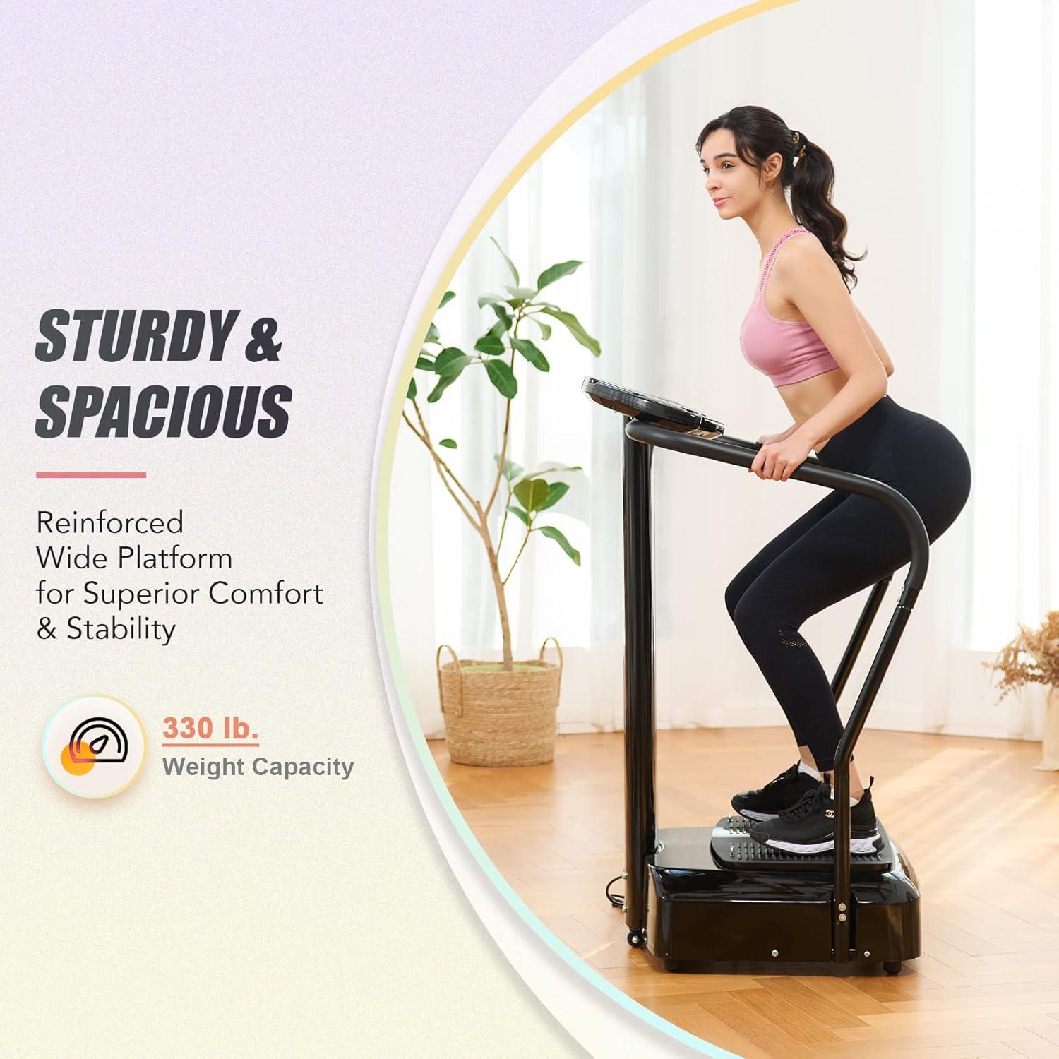 image2000W Whole Body Vibration Platform Exercise Machine with MP3 Player 180 Speed Levels Platform