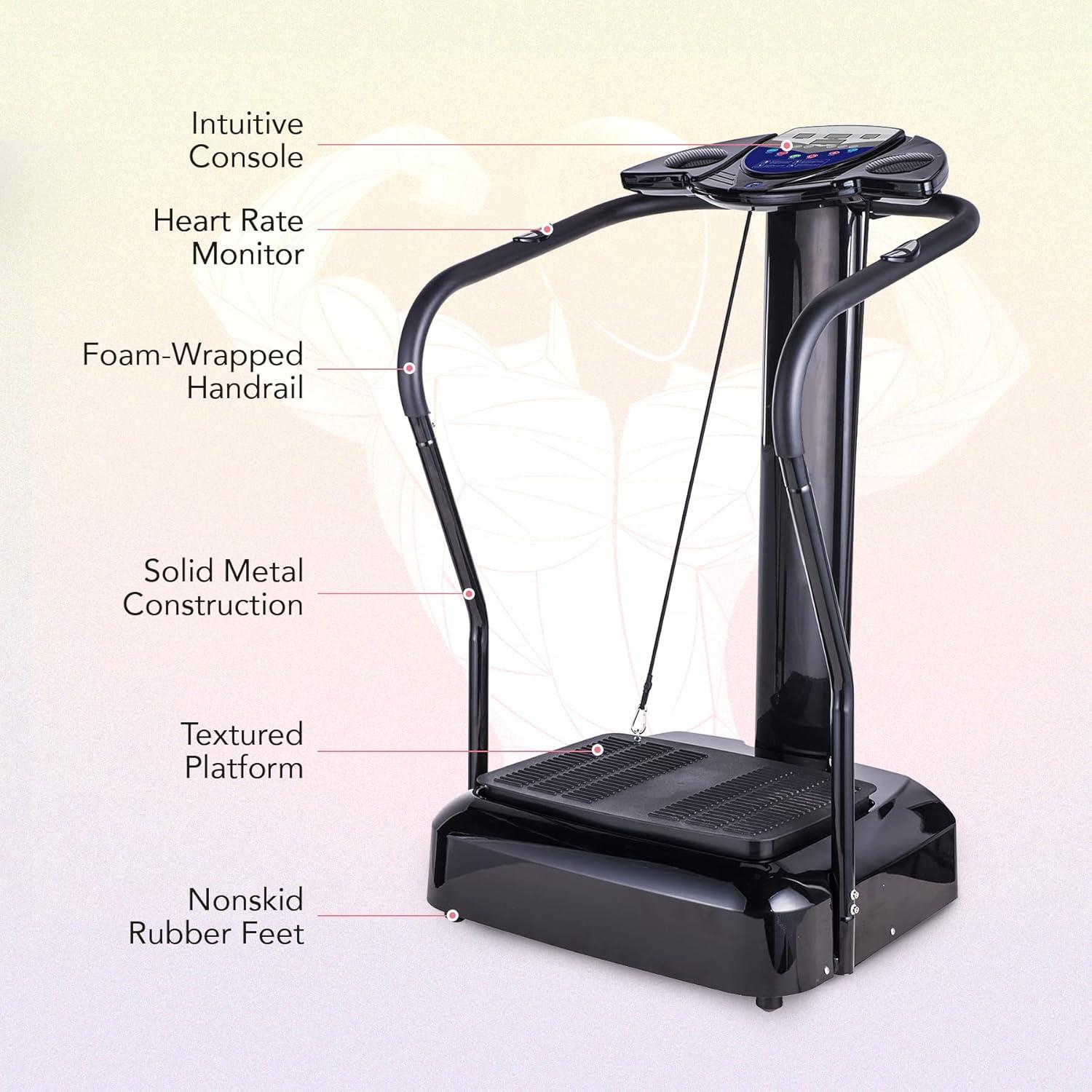image2000W Whole Body Vibration Platform Exercise Machine with MP3 Player 180 Speed Levels Platform