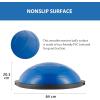imageZELUS 25in Balance Ball  660lb Inflatable Half Exercise Ball Wobble Board Balance Trainer w Nonslip Base  Half Yoga Ball Strength Training Equipment w 2 Bands Pump Extra Ball IncludedBlue