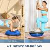 imageZELUS 25in Balance Ball  660lb Inflatable Half Exercise Ball Wobble Board Balance Trainer w Nonslip Base  Half Yoga Ball Strength Training Equipment w 2 Bands Pump Extra Ball IncludedBlue