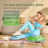 imageZELUS 25in Balance Ball  660lb Inflatable Half Exercise Ball Wobble Board Balance Trainer w Nonslip Base  Half Yoga Ball Strength Training Equipment w 2 Bands Pump Extra Ball IncludedGreen SurfaceGray Base