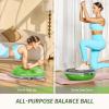imageZELUS 25in Balance Ball  660lb Inflatable Half Exercise Ball Wobble Board Balance Trainer w Nonslip Base  Half Yoga Ball Strength Training Equipment w 2 Bands Pump Extra Ball IncludedGreen SurfaceGray Base