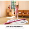 imageZELUS 8 Folding Gymnastics Balance Beam Floor Balance Beam wCarry Handles AntiSlip Base for Kids Beginners ampamp Professional GymnastsPink