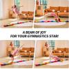 imageZELUS 8 Folding Gymnastics Balance Beam Floor Balance Beam wCarry Handles AntiSlip Base for Kids Beginners ampamp Professional GymnastsRainbow