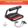 imageZELUS Ab Machine with Resistance Bands for Home Gym 2 in 1 Ab Workout Equipment with Rebound Assist 4 Intensities Core Strength Trainer Whole Body Exercise Fitness Equipment for Home WorkoutsRed