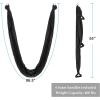 imageZELUS Aerial Yoga Swing Sling Strong Yoga Hammock Kit Set Trapeze Inversion Equipment Include 2 Extensions Straps and Ceiling Mounting KitBlack