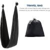 imageZELUS Aerial Yoga Swing Sling Strong Yoga Hammock Kit Set Trapeze Inversion Equipment Include 2 Extensions Straps and Ceiling Mounting KitBlack