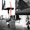 imageZELUS Aerial Yoga Swing Sling Strong Yoga Hammock Kit Set Trapeze Inversion Equipment Include 2 Extensions Straps and Ceiling Mounting KitBlack