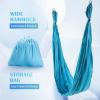 imageZELUS Aerial Yoga Swing Sling Strong Yoga Hammock Kit Set Trapeze Inversion Equipment Include 2 Extensions Straps and Ceiling Mounting KitBlue