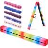 imageZELUS 8 Folding Gymnastics Balance Beam Floor Balance Beam wCarry Handles AntiSlip Base for Kids Beginners ampamp Professional GymnastsRainbow