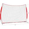 image12x9ft  16x10ft Barricade Backstop Net Ball Sports Barrier Practice Net for Baseball Softball Lacrosse Soccer Basketball and More12x9 ft  Red