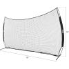 image12x9ft  16x10ft Barricade Backstop Net Ball Sports Barrier Practice Net for Baseball Softball Lacrosse Soccer Basketball and More16x10 ft  Black