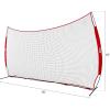 image12x9ft  16x10ft Barricade Backstop Net Ball Sports Barrier Practice Net for Baseball Softball Lacrosse Soccer Basketball and More16x10 ft  Red