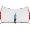 image12x9ft  16x10ft Barricade Backstop Net Ball Sports Barrier Practice Net for Baseball Softball Lacrosse Soccer Basketball and More16x10 ft  Red