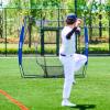image77 Baseball Net with Tee Kit Portable Baseball Net for Hitting and Pitching Softball Net with Tee Carry Bag ampamp Weighted BaseballBlue