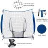 image77 Baseball Net with Tee Kit Portable Baseball Net for Hitting and Pitching Softball Net with Tee Carry Bag ampamp Weighted BaseballBlue
