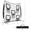 imageZELUS 7 x 7ft Football Trainer Throwing Net  Training Target Practice with 5 Targets  Great for Quarterback  Includes Carry BagBlack