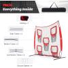 imageZELUS 7 x 7ft Football Trainer Throwing Net  Training Target Practice with 5 Targets  Great for Quarterback  Includes Carry BagRed