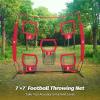 imageZELUS 7 x 7ft Football Trainer Throwing Net  Training Target Practice with 5 Targets  Great for Quarterback  Includes Carry BagRed