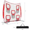 imageZELUS 7 x 7ft Football Trainer Throwing Net  Training Target Practice with 5 Targets  Great for Quarterback  Includes Carry BagRed