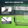 imageZELUS 7x7 ft Baseball Hitting and Pitching Net with Batting Tee 2 Strike Zone Large Ball Collection System Portable Softball Net with Carry Bag for All Skill LevelsBlack