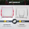 imageZELUS 7x7 ft Baseball Hitting and Pitching Net with Batting Tee 2 Strike Zone Large Ball Collection System Portable Softball Net with Carry Bag for All Skill LevelsRed