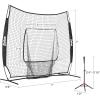 imageZELUS 7x7ft Baseball Net Baseball Softball Practice Net with Tee Baseballs and Carry Bag for Batting Hitting and PitchingNet and teeBlack