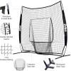 imageZELUS 7x7ft Baseball Net Baseball Softball Practice Net with Tee Baseballs and Carry Bag for Batting Hitting and PitchingNet and teeBlack