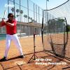 imageZELUS 7x7ft Baseball Net Baseball Softball Practice Net with Tee Baseballs and Carry Bag for Batting Hitting and PitchingNet and teeBlack