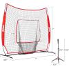 imageZELUS 7x7ft Baseball Net Baseball Softball Practice Net with Tee Baseballs and Carry Bag for Batting Hitting and PitchingNet and teeRed