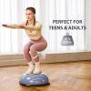 imageZELUS Balance Ball Trainer with Resistance Bands and Foot Pump Inflatable Yoga Ball for Home Gym Workouts 23 Inch Exercise Half Ball for Balance Training Core Strength Fitness More 330lb CapDutch blue