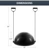 imageZELUS Balance Ball Trainer with Resistance Bands and Foot Pump Inflatable Yoga Ball for Home Gym Workouts 23 Inch Exercise Half Ball for Balance Training Core Strength Fitness More 330lb CapBlack