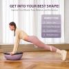 imageZELUS Balance Ball Trainer with Resistance Bands and Foot Pump Inflatable Yoga Ball for Home Gym Workouts 23 Inch Exercise Half Ball for Balance Training Core Strength Fitness More 330lb CapLilac