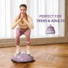 imageZELUS Balance Ball Trainer with Resistance Bands and Foot Pump Inflatable Yoga Ball for Home Gym Workouts 23 Inch Exercise Half Ball for Balance Training Core Strength Fitness More 330lb CapLilac
