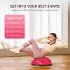 imageZELUS Balance Ball Trainer with Resistance Bands and Foot Pump Inflatable Yoga Ball for Home Gym Workouts 23 Inch Exercise Half Ball for Balance Training Core Strength Fitness More 330lb CapPink