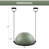 imageZELUS Balance Ball Trainer with Resistance Bands and Foot Pump Inflatable Yoga Ball for Home Gym Workouts 23 Inch Exercise Half Ball for Balance Training Core Strength Fitness More 330lb CapMatcha green
