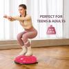imageZELUS Balance Ball Trainer with Resistance Bands and Foot Pump Inflatable Yoga Ball for Home Gym Workouts 23 Inch Exercise Half Ball for Balance Training Core Strength Fitness More 330lb CapPink