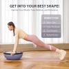 imageZELUS Balance Ball Trainer with Resistance Bands and Foot Pump Inflatable Yoga Ball for Home Gym Workouts 23 Inch Exercise Half Ball for Balance Training Core Strength Fitness More 330lb CapDutch blue