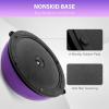 imageZELUS Balance Ball Trainer with Resistance Bands and Foot Pump Inflatable Yoga Ball for Home Gym Workouts 23 Inch Exercise Half Ball for Balance Training Core Strength Fitness More 330lb CapPurple