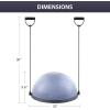 imageZELUS Balance Ball Trainer with Resistance Bands and Foot Pump Inflatable Yoga Ball for Home Gym Workouts 23 Inch Exercise Half Ball for Balance Training Core Strength Fitness More 330lb CapDutch blue