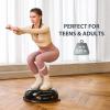 imageZELUS Balance Ball Trainer with Resistance Bands and Foot Pump Inflatable Yoga Ball for Home Gym Workouts 23 Inch Exercise Half Ball for Balance Training Core Strength Fitness More 330lb CapBlack