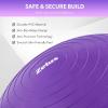 imageZELUS Balance Ball Trainer with Resistance Bands and Foot Pump Inflatable Yoga Ball for Home Gym Workouts 23 Inch Exercise Half Ball for Balance Training Core Strength Fitness More 330lb CapPurple