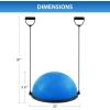 imageZELUS Balance Ball Trainer with Resistance Bands and Foot Pump Inflatable Yoga Ball for Home Gym Workouts 23 Inch Exercise Half Ball for Balance Training Core Strength Fitness More 330lb CapBlue