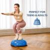 imageZELUS Balance Ball Trainer with Resistance Bands and Foot Pump Inflatable Yoga Ball for Home Gym Workouts 23 Inch Exercise Half Ball for Balance Training Core Strength Fitness More 330lb CapBlue