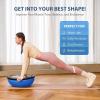 imageZELUS Balance Ball Trainer with Resistance Bands and Foot Pump Inflatable Yoga Ball for Home Gym Workouts 23 Inch Exercise Half Ball for Balance Training Core Strength Fitness More 330lb CapBlue