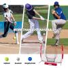 imageZELUS Baseball Net 7 ft x7 ft Softball Hitting ampamp Pitching with Carry Bag Ground Stakes Portable Backstop ampamp Bow Frame Training Equipment for All AgesRED